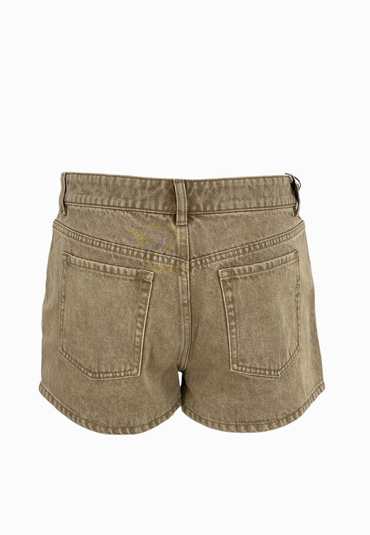 PINKO SCAPIGLIATA SHORT DENIM BROWN