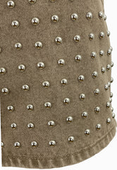 PINKO SCAPIGLIATA SHORT DENIM BROWN