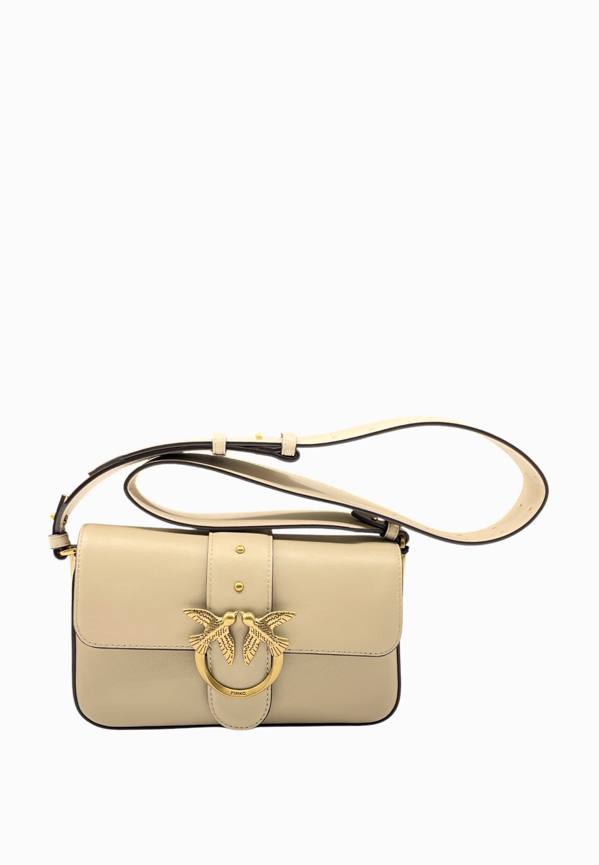 PINKO LOVE ONE MINI SLOUCHY BORSA BEIGE
