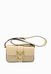 PINKO LOVE ONE MINI SLOUCHY BORSA BEIGE