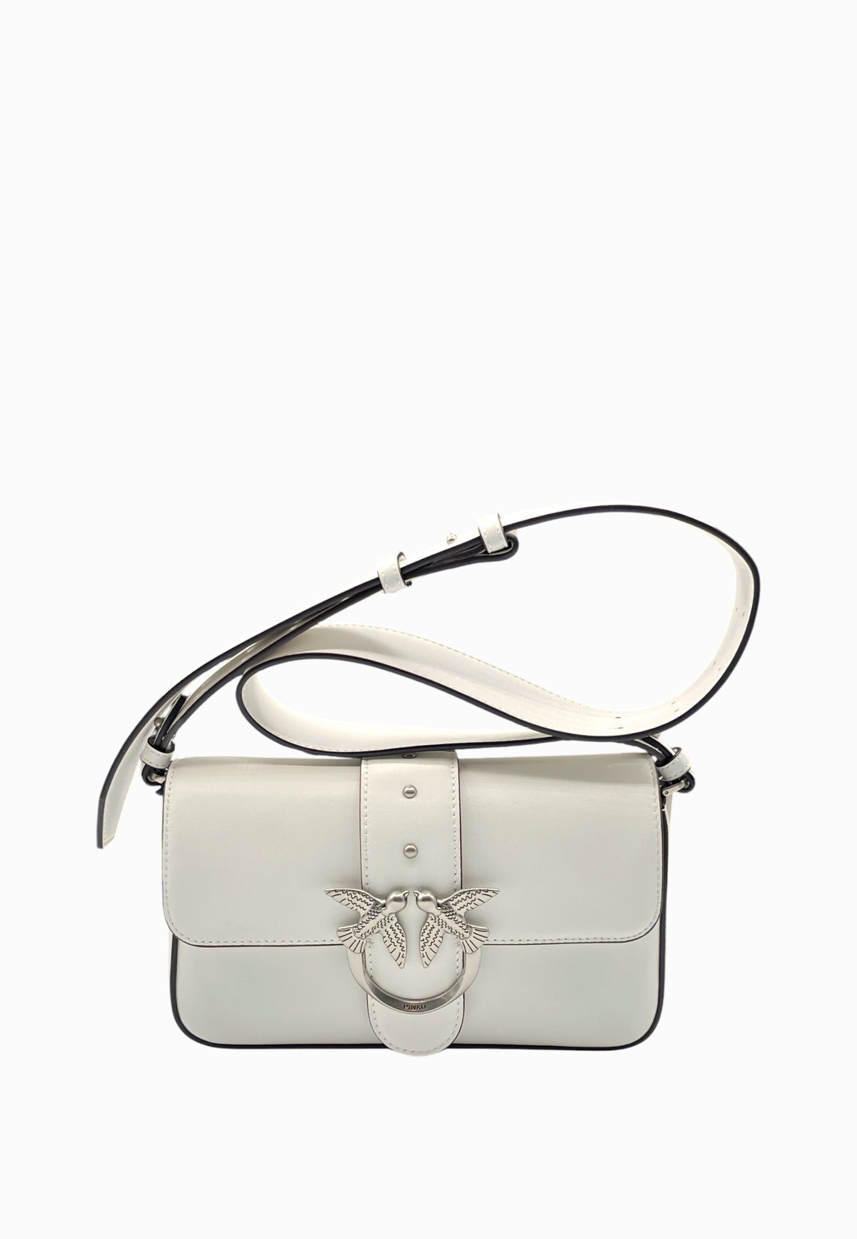 PINKO LOVE ONE MINI SLOUCHY BORSA BIANCO