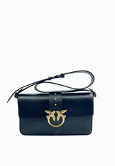 PINKO LOVE ONE CLASSIC SLOUCHY BORSA NERO-ORO