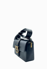 PINKO LOVE ONE CLASSIC SLOUCHY BORSA NERO-ORO