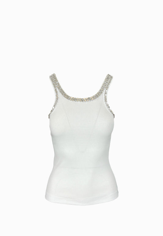 PINKO CORIANDOLI CANOTTA WHITE