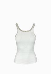 PINKO CORIANDOLI CANOTTA WHITE