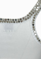 PINKO CORIANDOLI CANOTTA WHITE