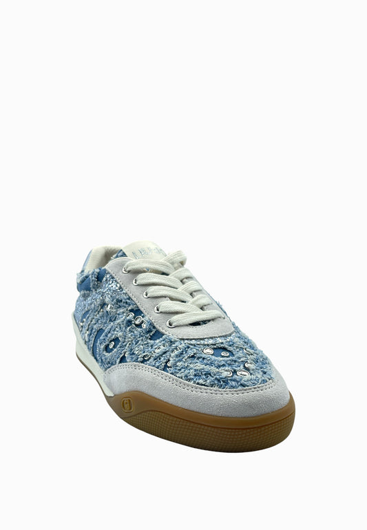 LIU-JO LEWIS 04 SNEAKER DENIM STRASS BLUE