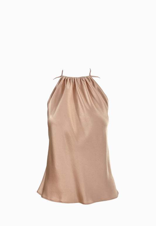 PINKO CAROTA TOP SATIN ROSA