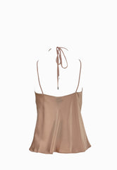 PINKO CAROTA TOP SATIN ROSA