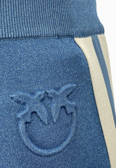 PINKO TORMENTA PANTALONE LUREX BLUE