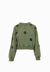 PINKO KIKOINE MAGLIA FELPA GREEN