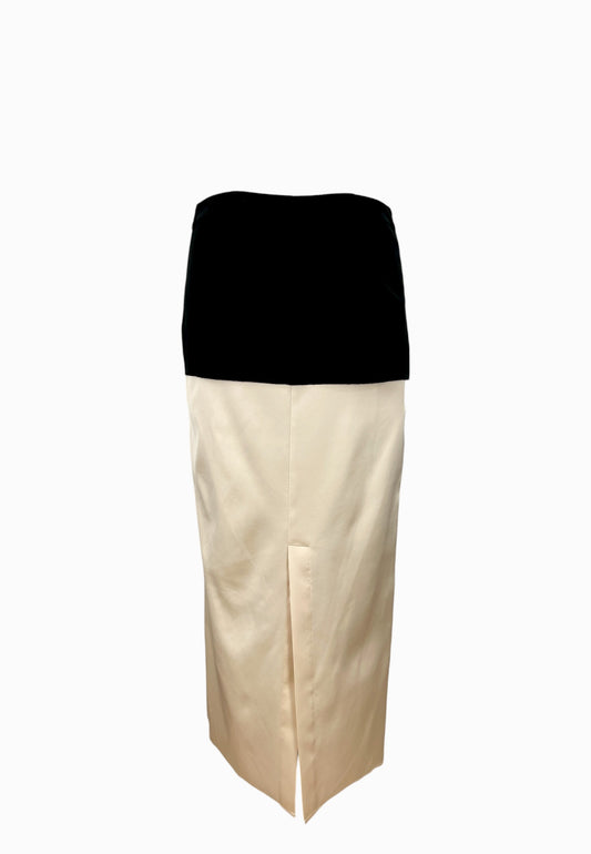 PATRIZIA PEPE GONNA BLACK-IVORY