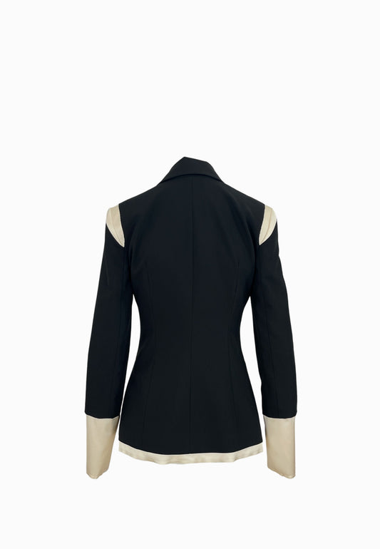 PATRIZIA PEPE GIACCA BLACK-IVORY