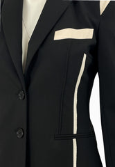 PATRIZIA PEPE GIACCA BLACK-IVORY