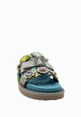 KURT GEIGER ORNATE CIABATTA STRASS MULTICOLOR