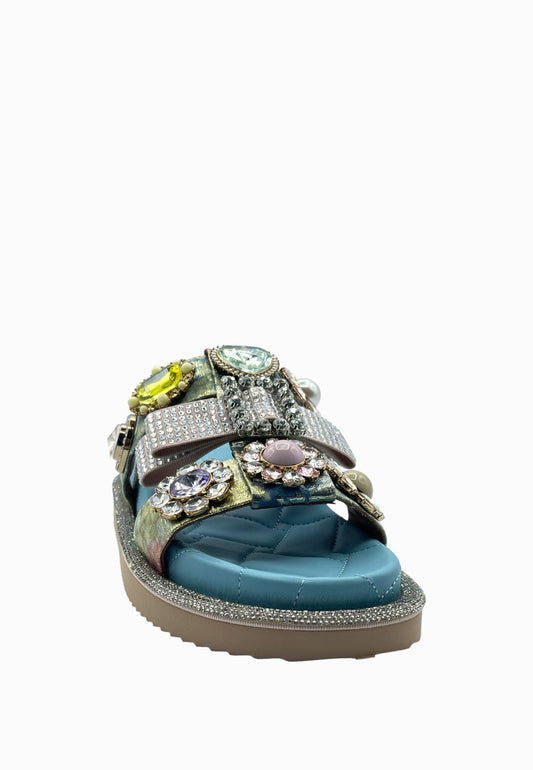 KURT GEIGER ORNATE CIABATTA STRASS MULTICOLOR