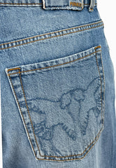PINKO WANDA WIDE  JEANS DENIM BLUE