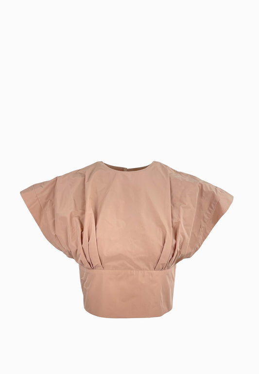 PINKO ASPARAGO TOP TAFFETA ROSA