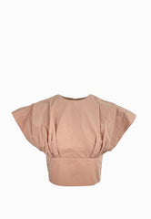 PINKO ASPARAGO TOP TAFFETA ROSA