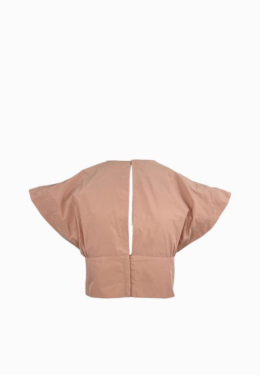 PINKO ASPARAGO TOP TAFFETA ROSA