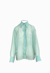 PINKO ANANAS CAMICIA CHIFFON VERDE
