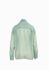 PINKO ANANAS CAMICIA CHIFFON VERDE