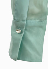 PINKO ANANAS CAMICIA CHIFFON VERDE