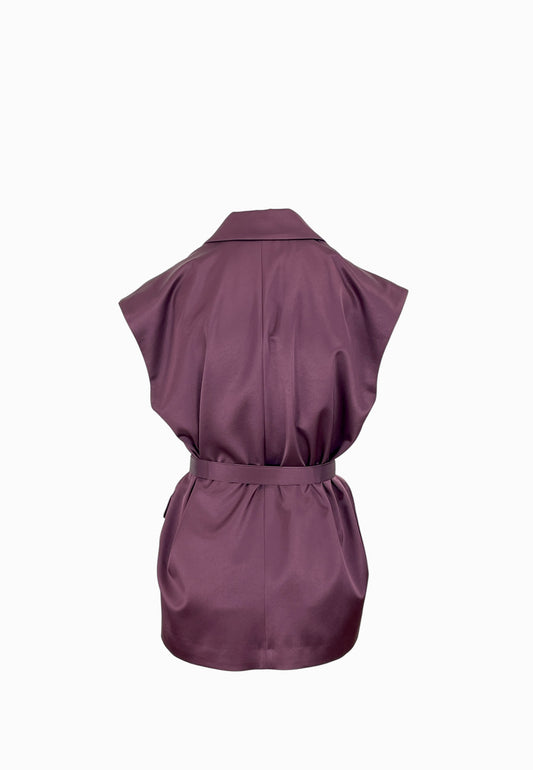 PINKO MELANZANA GIACCA SATIN BORDEAUX