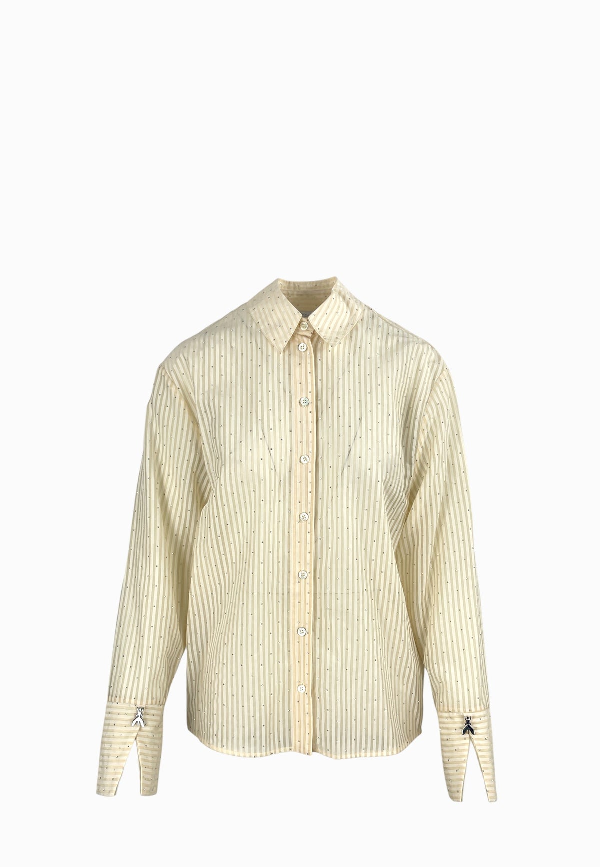 PATRIZIA PEPE CAMICIA STRASS IVORY