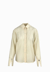 PATRIZIA PEPE CAMICIA STRASS IVORY
