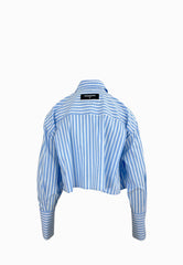 PATRIZIA PEPE CAMICIA RIGHE AZZURRO