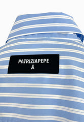 PATRIZIA PEPE CAMICIA RIGHE AZZURRO