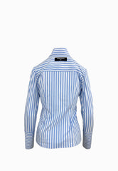 PATRIZIA PEPE CAMICIA RIGHE BIANCO-AZZURRO
