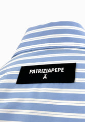 PATRIZIA PEPE CAMICIA RIGHE BIANCO-AZZURRO