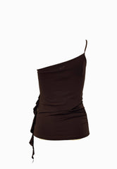 PINKO SUSIE TOP JERSEY MARRONE