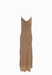PINKO FARRO ABITO FULL STRASS BEIGE