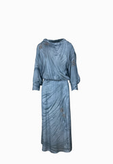 PINKOAISLIN ABITO STAMPA BLUE