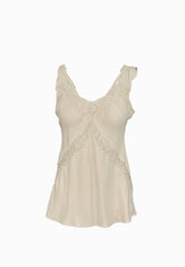 PINKO LYDIA TOP PIZZO ROSA