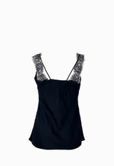 PINKO LYDIA TOP PIZZO NERO