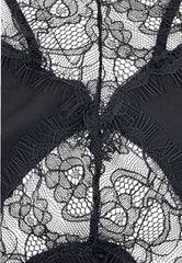 PINKO LYDIA TOP PIZZO NERO