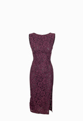 PINKO DRUPA ABITO PIZZO BORDEAUX