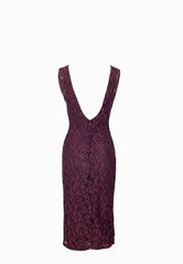 PINKO DRUPA ABITO PIZZO BORDEAUX