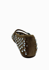 STEVE MADDEN BALLERINA FULL STRASS MARRONE