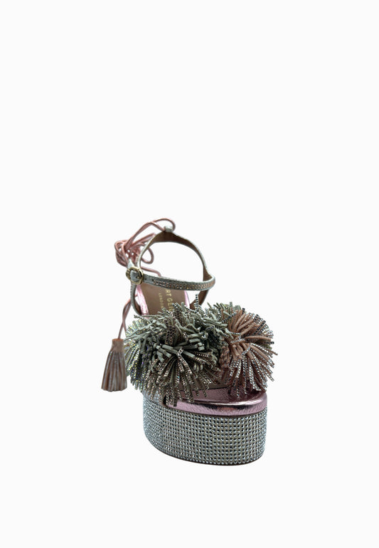 KURT GEIGER SANDALO FULL STRASS MULTI-SILVER