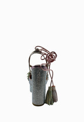 KURT GEIGER SANDALO FULL STRASS MULTI-SILVER