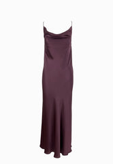 PINKO FARRO ABITO SATIN BORDEAUX