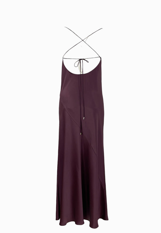 PINKO FARRO ABITO SATIN BORDEAUX