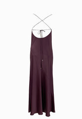 PINKO FARRO ABITO SATIN BORDEAUX