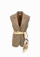 LIU-JO NAVETTA GILET BISCOTTO