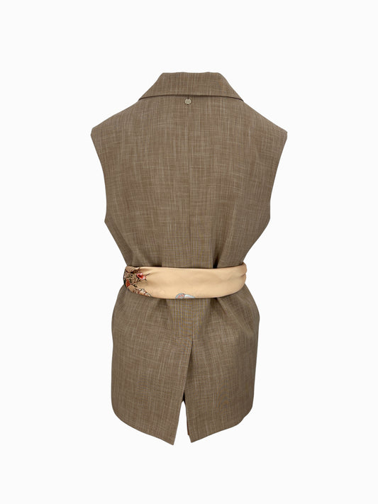 LIU-JO NAVETTA GILET BISCOTTO